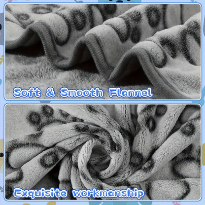 Soft Fluffy Cute Cartoon Pattern Pet Blanket