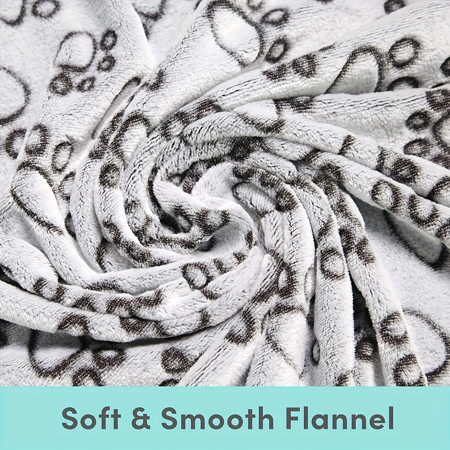 Soft Fluffy Cute Cartoon Pattern Pet Blanket